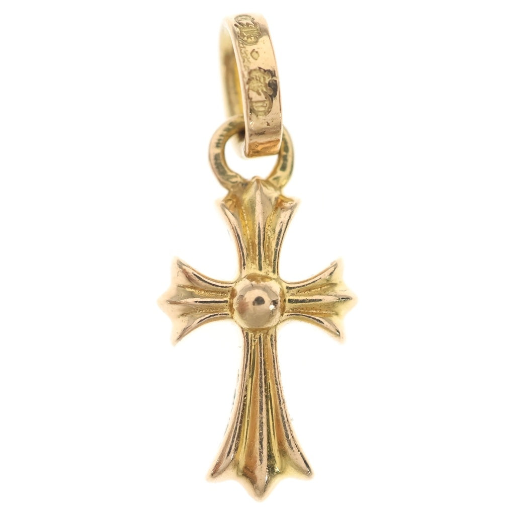 CHROME HEARTS(クロムハーツ) 22K CRS BBYFAT P SAP B ベイビーファット PAVEブルーサファイア チャーム ゴールドネックレストップ ゴールド/ブルー