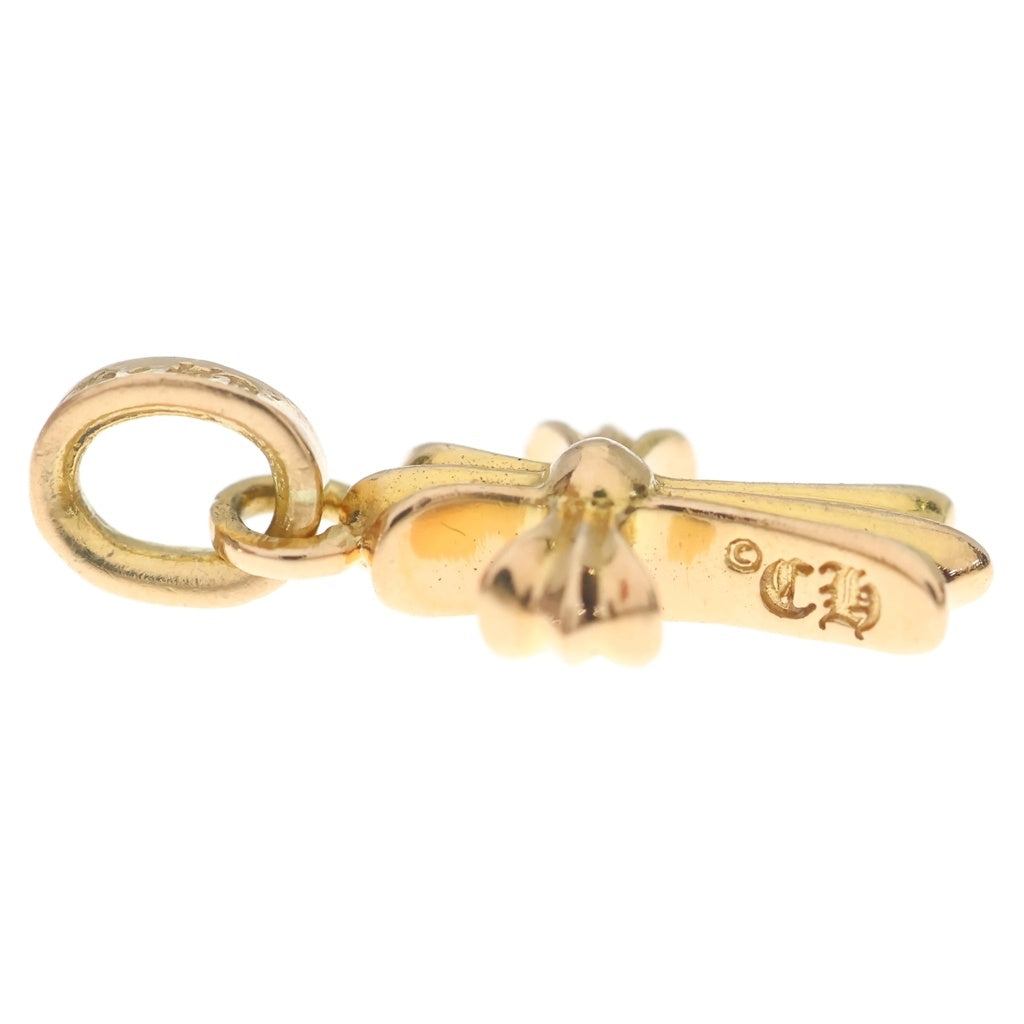 CHROME HEARTS(クロムハーツ) 22K CRS BBYFAT P SAP B ベイビーファット PAVEブルーサファイア チャーム ゴールドネックレストップ ゴールド/ブルー