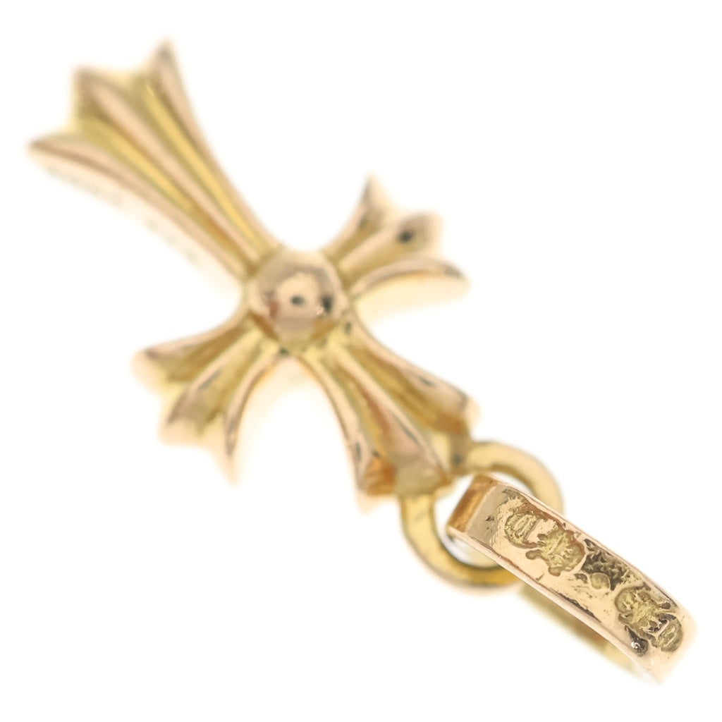 CHROME HEARTS(クロムハーツ) 22K CRS BBYFAT P SAP B ベイビーファット PAVEブルーサファイア チャーム ゴールドネックレストップ ゴールド/ブルー