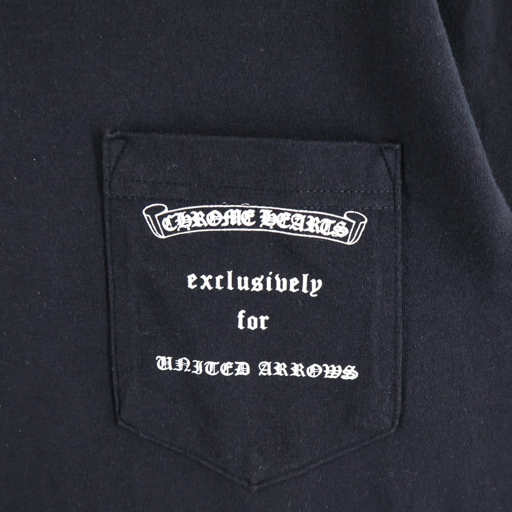 CHROME HEARTS(クロムハーツ) OLD ×UNITED ARROWS ユナイテッドアローズ ダガー クルーネック半袖Tシャツカットソー ブラック