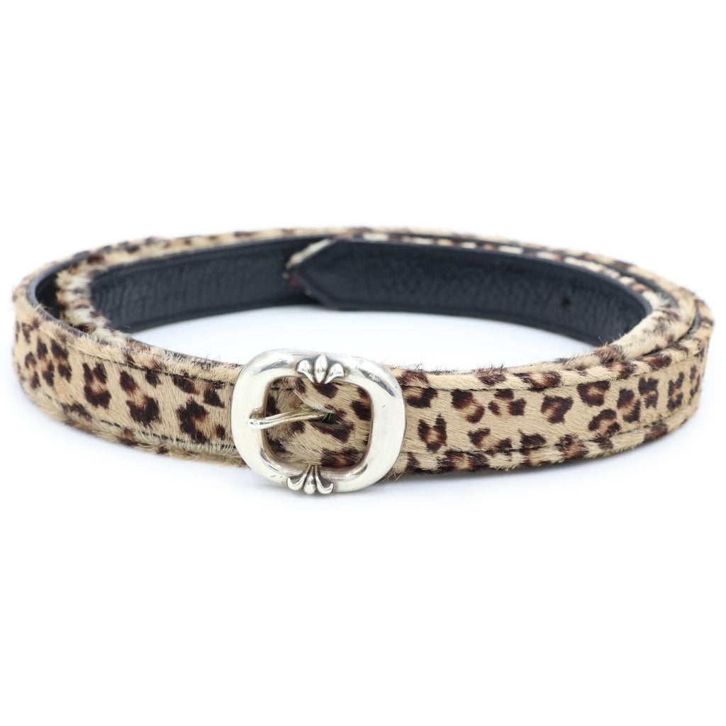 CHROME HEARTS(クロムハーツ) BLT GUNSLINGER 1.0 LEOPARD ガンスリンガー ハラコレオパードレザーベルト ブラック/ベージュ