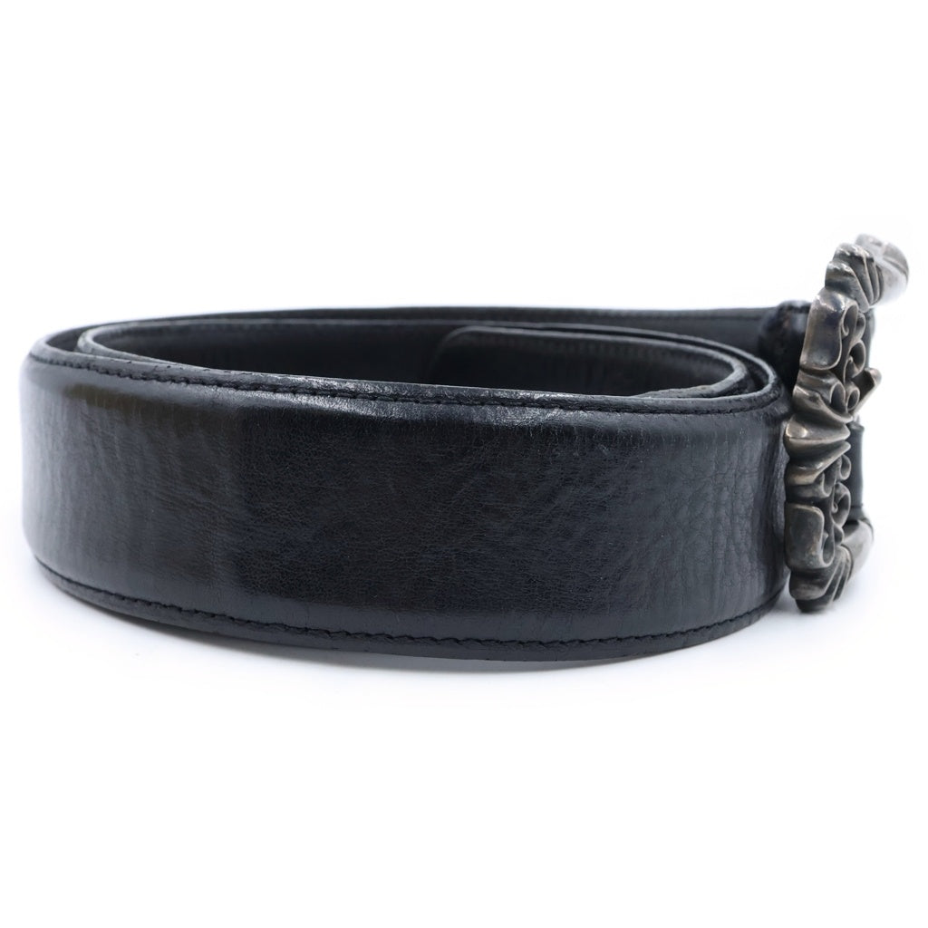 CHROME HEARTS(クロムハーツ) BLT FILIGREE OTJ フィリグリーOTJバックル レザーベルト ブラック/シルバー