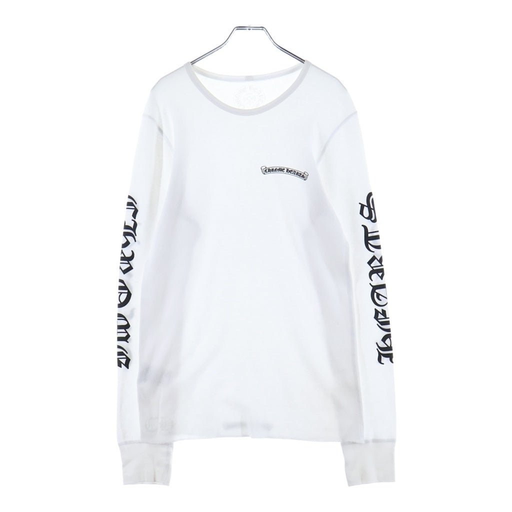 CHROME HEARTS(クロムハーツ) Thermal L S スリーブロゴサーマル長袖カットソー ホワイト