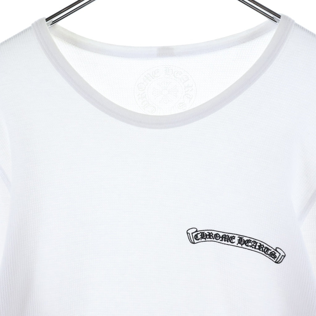 CHROME HEARTS(クロムハーツ) Thermal L S スリーブロゴサーマル長袖カットソー ホワイト