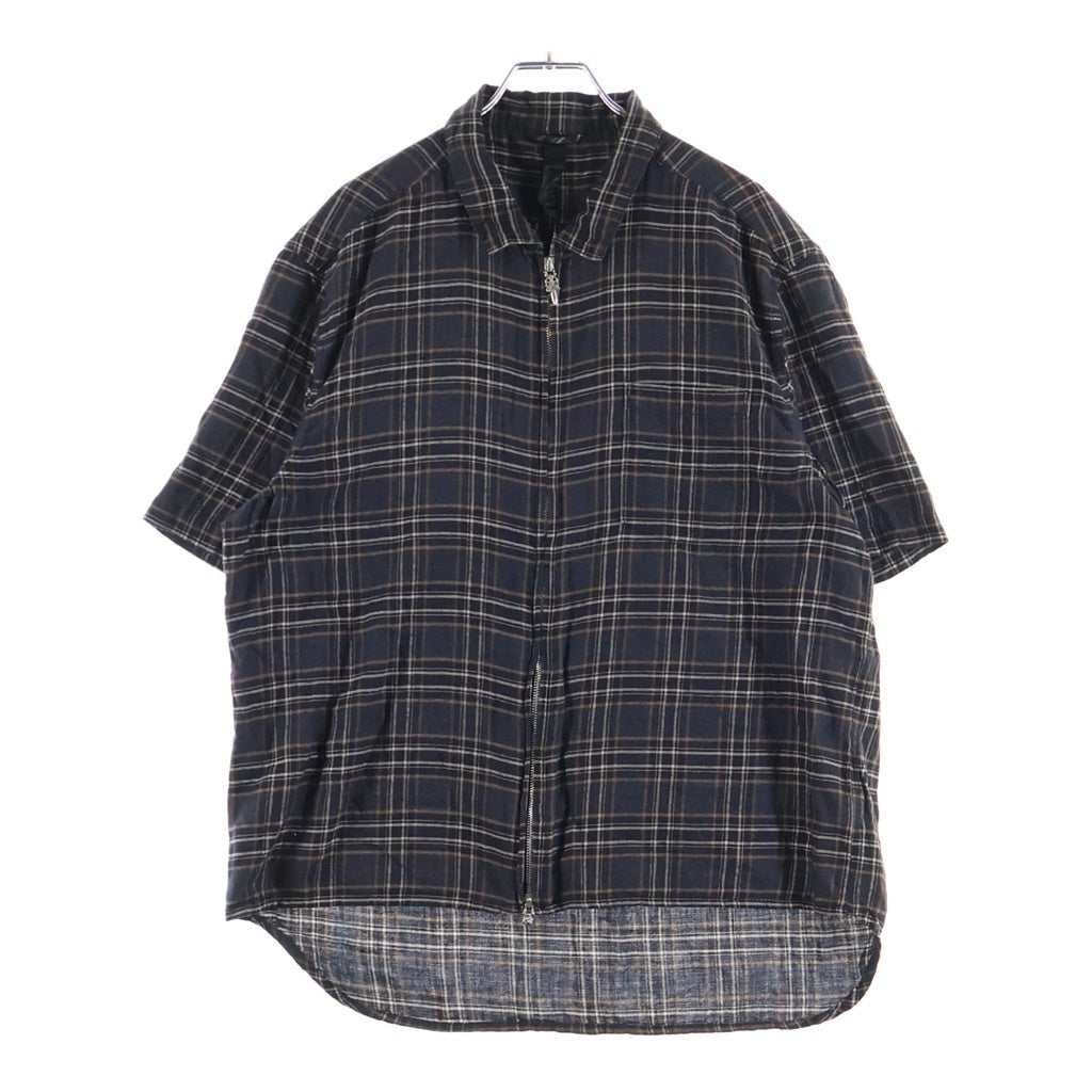 CHROME HEARTS(クロムハーツ) Y NOT ダガージップ 半袖 チェックシャツ