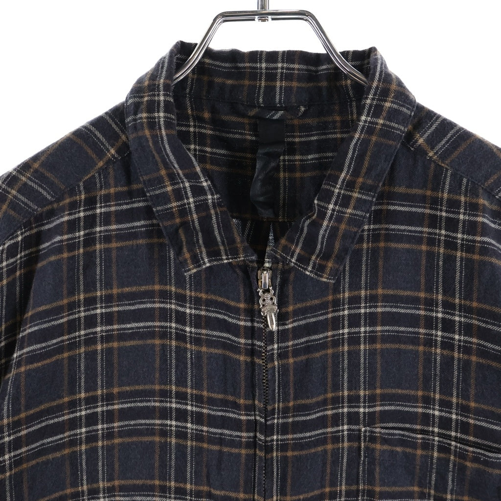 CHROME HEARTS(クロムハーツ) Y NOT ダガージップ 半袖 チェックシャツ