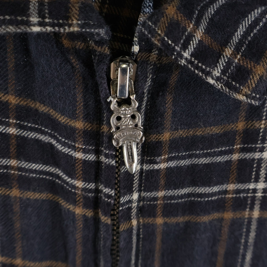 CHROME HEARTS(クロムハーツ) Y NOT ダガージップ 半袖 チェックシャツ