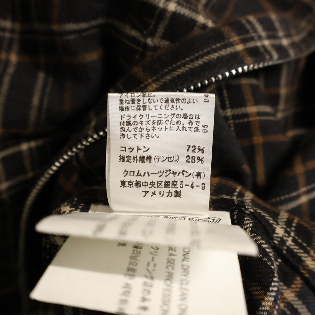 CHROME HEARTS(クロムハーツ) Y NOT ダガージップ 半袖 チェックシャツ