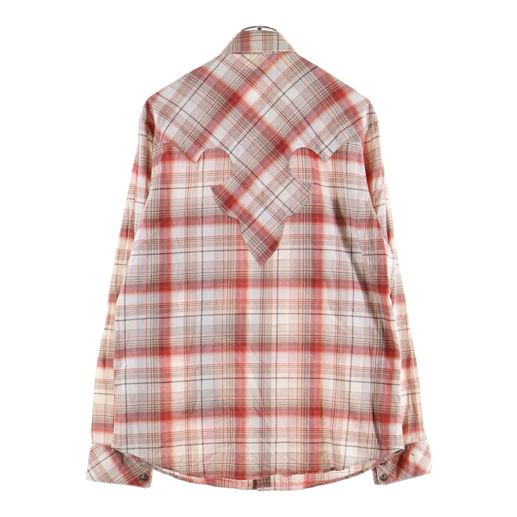 CHROME HEARTS(クロムハーツ) WESTN ウエスタン ラージクロスパッチ付き チェック長袖シャツ