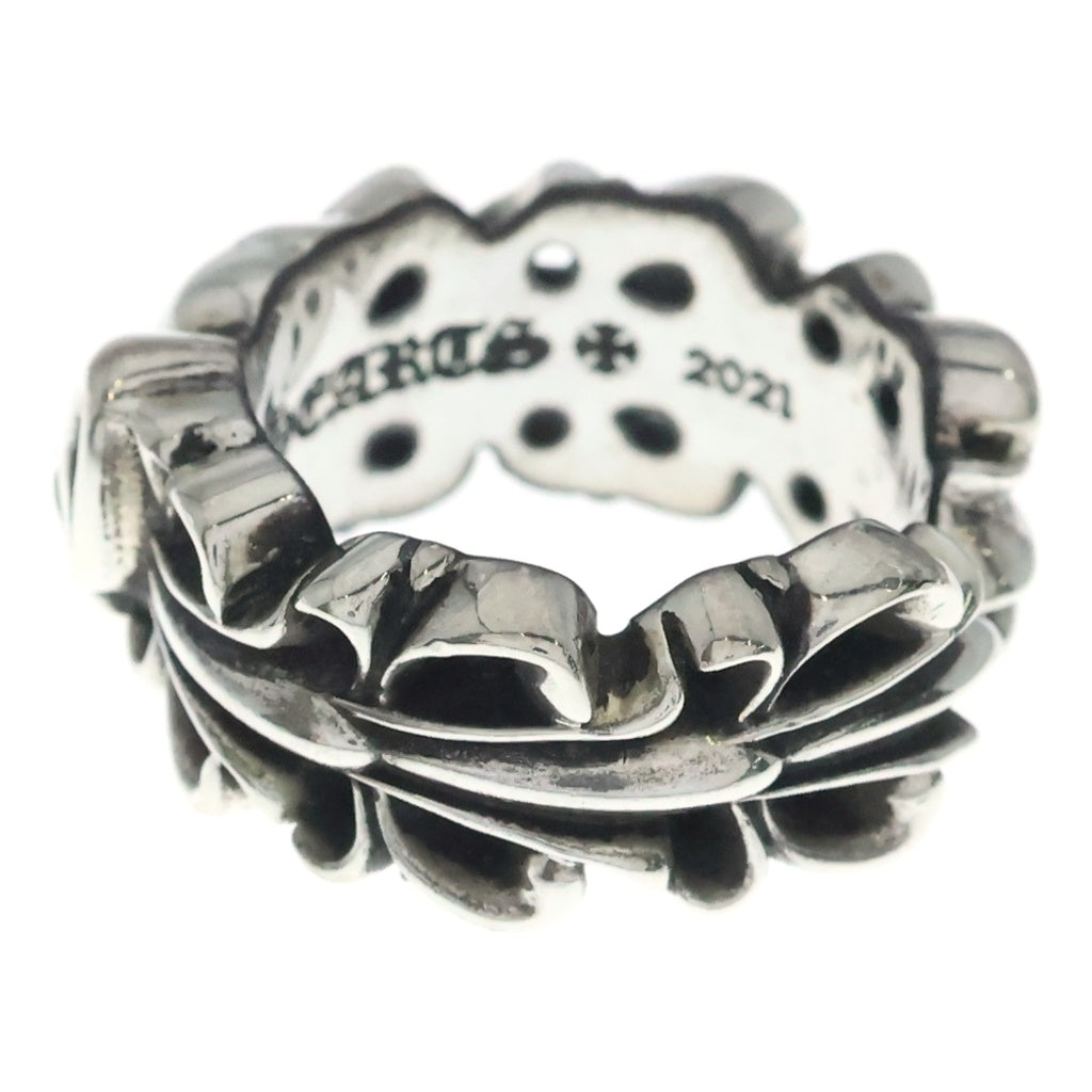 CHROME HEARTS(クロムハーツ) DBL FLORAL CRS HEART ダブルフローラルクロスハート シルバーリング