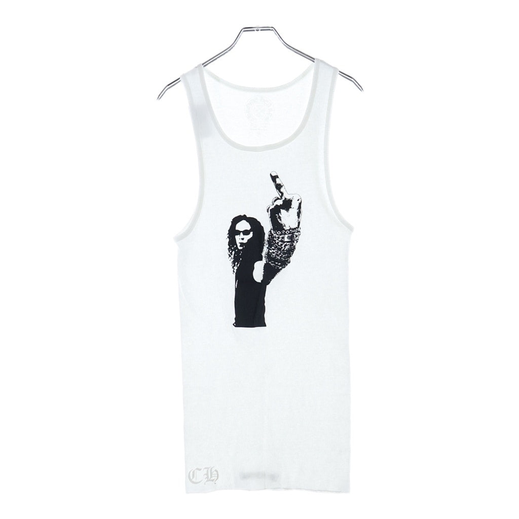 CHROME HEARTS(クロムハーツ) RIB TANK リチャードスタークプリント コットンタンクトップ ホワイト