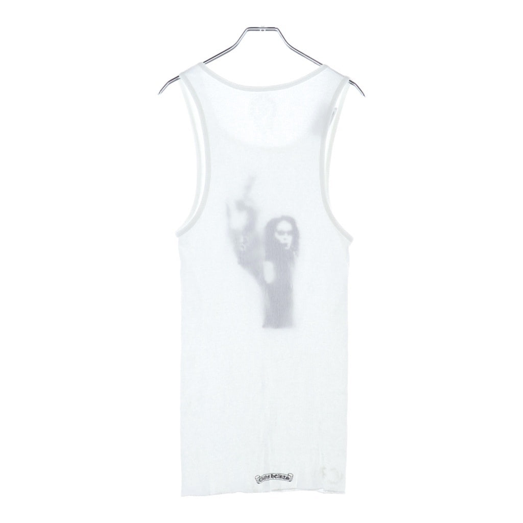 CHROME HEARTS(クロムハーツ) RIB TANK リチャードスタークプリント コットンタンクトップ ホワイト