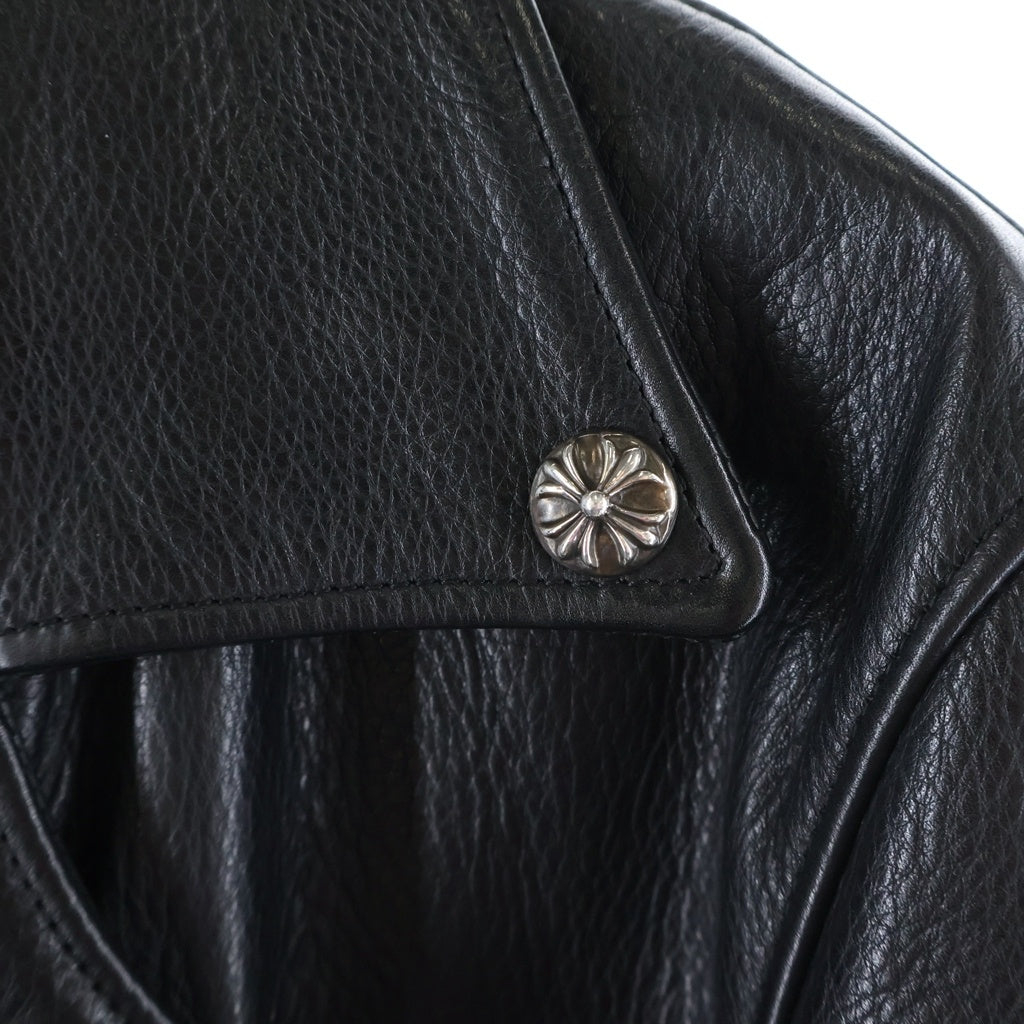 CHROME HEARTS(クロムハーツ) JJ DEAN JJディーン ダガージップライダースレザージャケット ブラック/シルバー