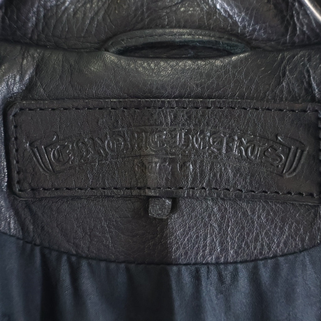 CHROME HEARTS(クロムハーツ) JJ DEAN JJディーン ダガージップライダースレザージャケット ブラック/シルバー