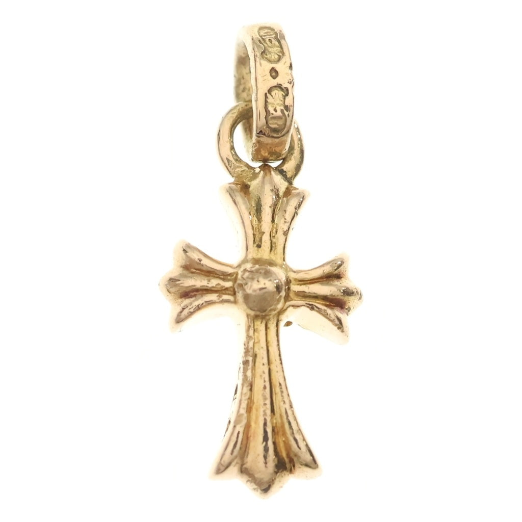 CHROME HEARTS(クロムハーツ) 22K CRS BBYFAT P SAP B ベイビーファット PAVEブルーサファイア チャーム ゴールドネックレストップ