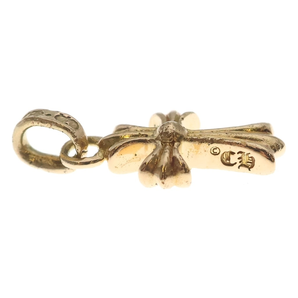 CHROME HEARTS(クロムハーツ) 22K CRS BBYFAT P SAP B ベイビーファット PAVEブルーサファイア チャーム ゴールドネックレストップ