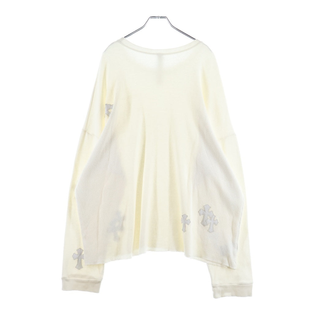 CHROME HEARTS(クロムハーツ) GRP Y NOT U OVRSZD PLV THRML サーマルロングスリーブ レザークロスパッチ付き長袖カットソー