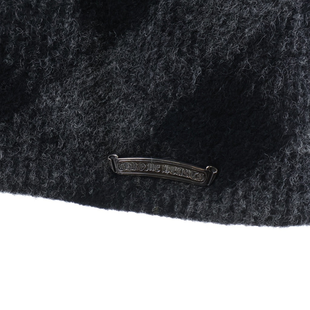 CHROME HEARTS(クロムハーツ) BSフレアボタン チェックウールポンチョ マント グレー/ブラック レディース