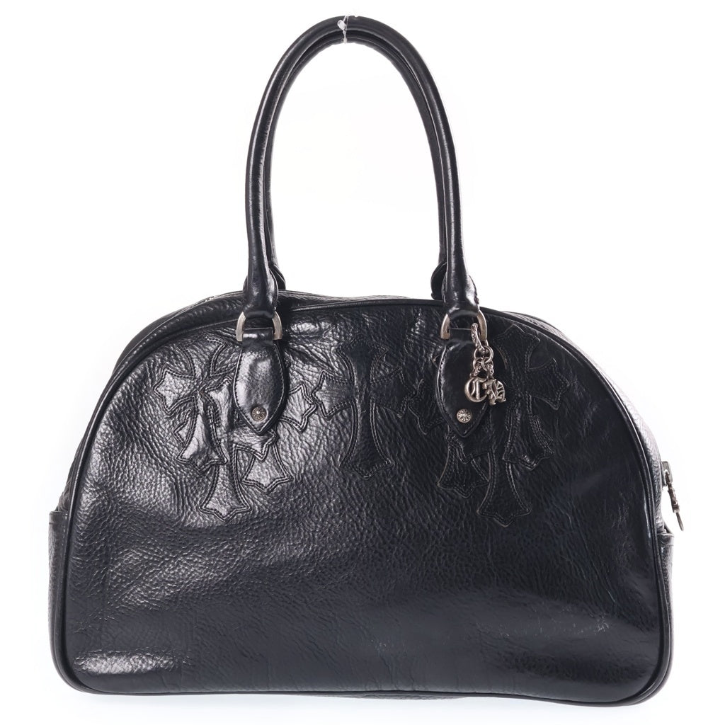 CHROME HEARTS(クロムハーツ) GYM MD ジムバッグ 現行型CHチャーム付きスモールレザーハンドバッグ ブラック レディース