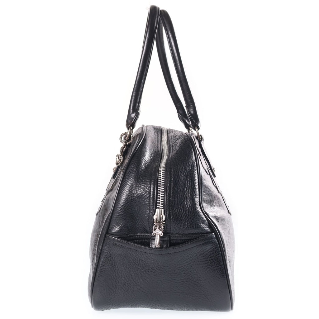 CHROME HEARTS(クロムハーツ) GYM MD ジムバッグ 現行型CHチャーム付きスモールレザーハンドバッグ ブラック レディース