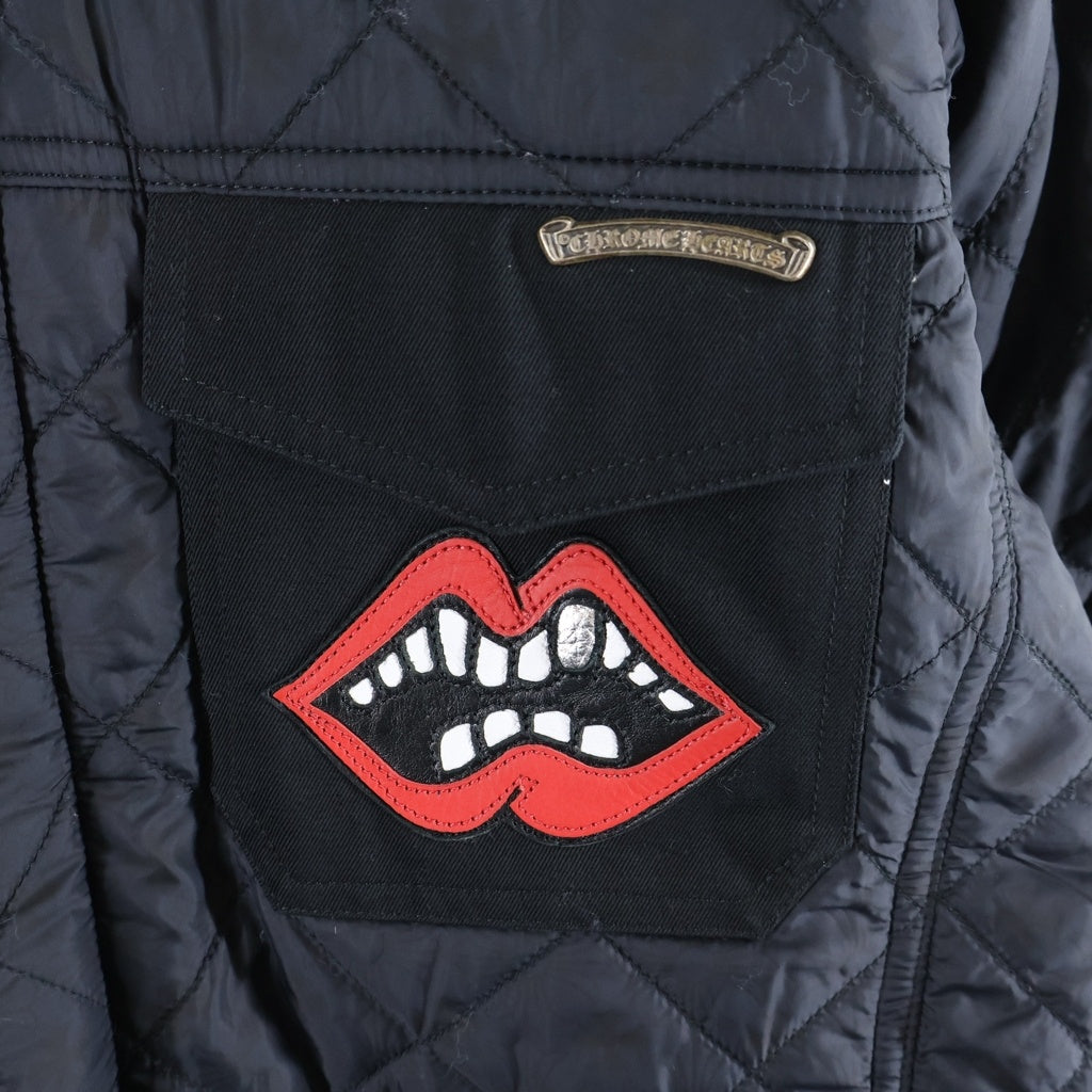 CHROME HEARTS(クロムハーツ) PPO MATTY BOYキルティングナイロンジャケット ブラック/レッド/シルバー
