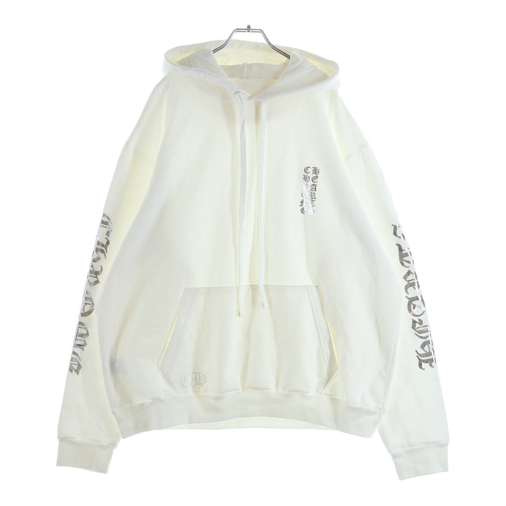 CHROME HEARTS(クロムハーツ) SWTSHRT PLVR オンライン限定パーカー シルバー/ホワイト