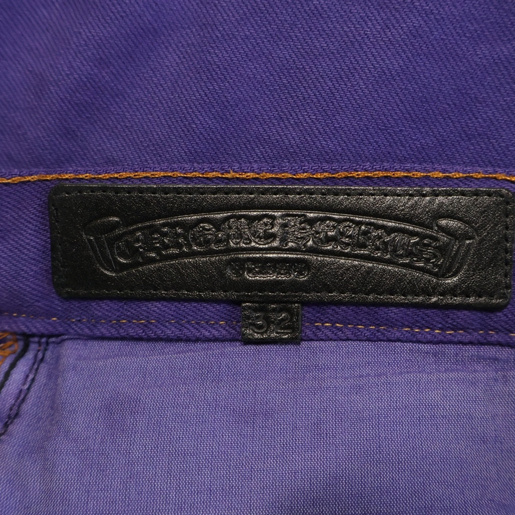 CHROME HEARTS(クロムハーツ) U VNTG JEAN PRPL RED TAB クロスボタン501デニムパンツ パープル