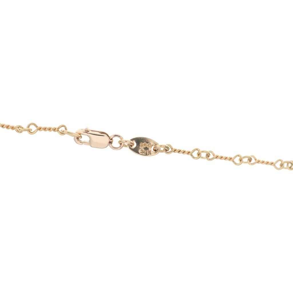CHROME HEARTS(クロムハーツ) 22K SAFETY PIN T20 1DIAセーフティピンツイストチェーン 1ダイヤ ゴールドネックレス