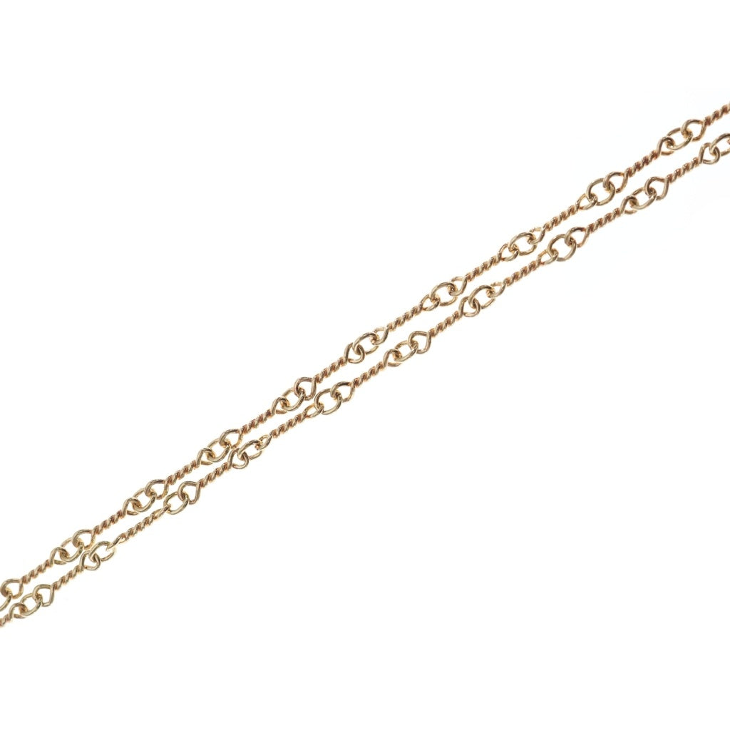 CHROME HEARTS(クロムハーツ) 22K SAFETY PIN T20 1DIAセーフティピンツイストチェーン 1ダイヤ ゴールドネックレス