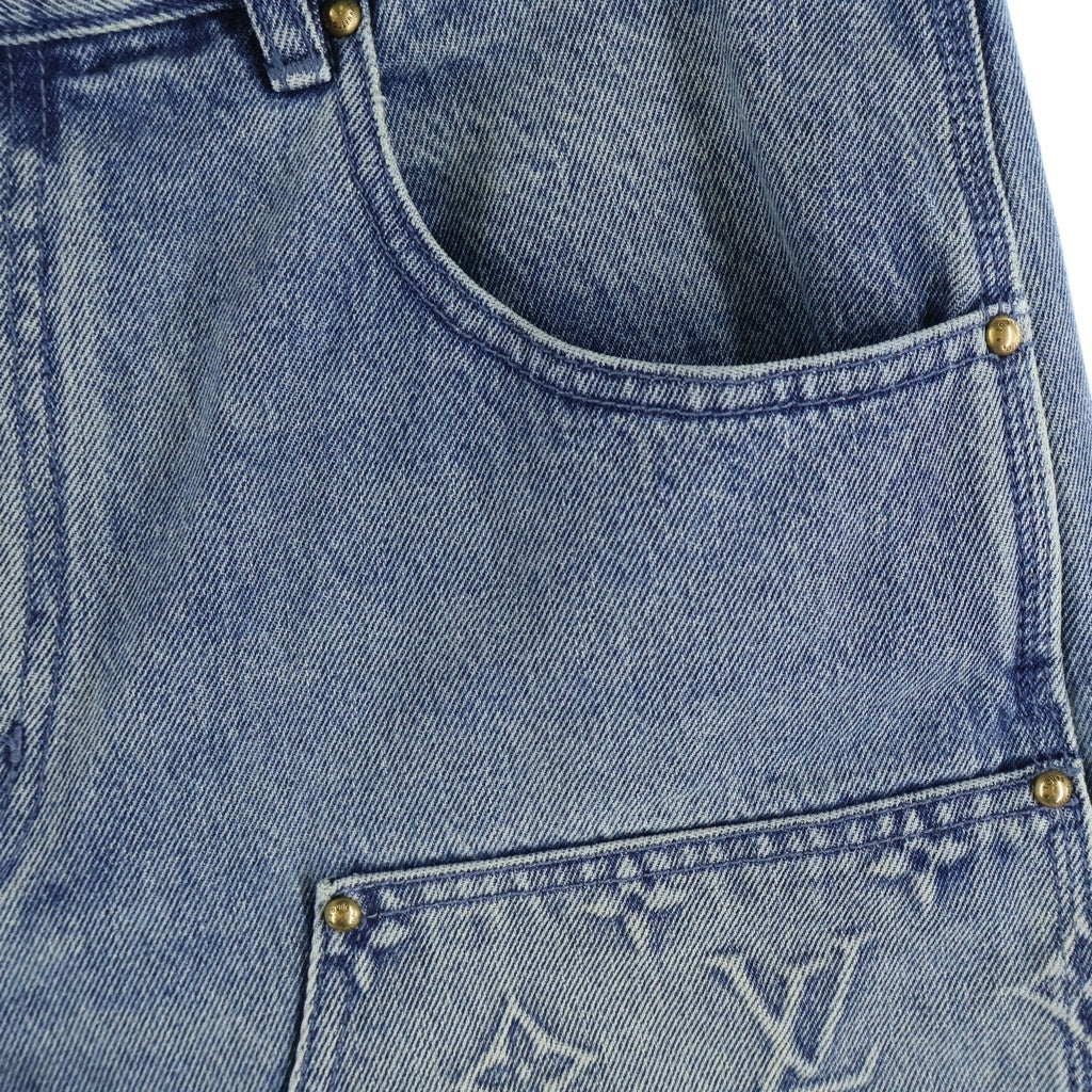 LOUIS VUITTON(ルイヴィトン) 23AW Denim Carpenter Shorts Embossed モノグラムカーペンターデニムショートパンツ ブルー RM232Q Y38 HPD47W