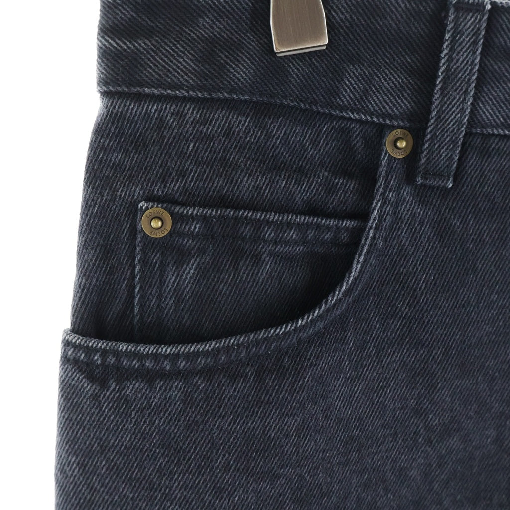 LOEWE(ロエベ) ANAGRAM BAGGY JEANS アナグラム刺繍 バギーパンツ デニムパンツ ブラック H526Y11W61