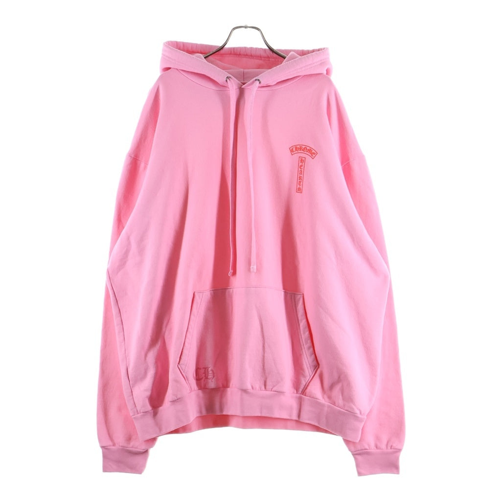 CHROME HEARTS(クロムハーツ) SWTSHRT PLVR バックアーチロゴパーカー ピンク
