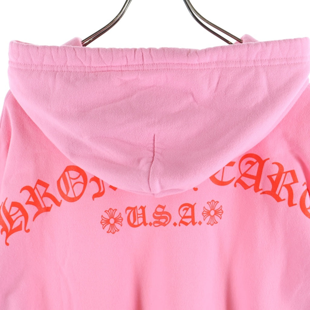 CHROME HEARTS(クロムハーツ) SWTSHRT PLVR バックアーチロゴパーカー ピンク