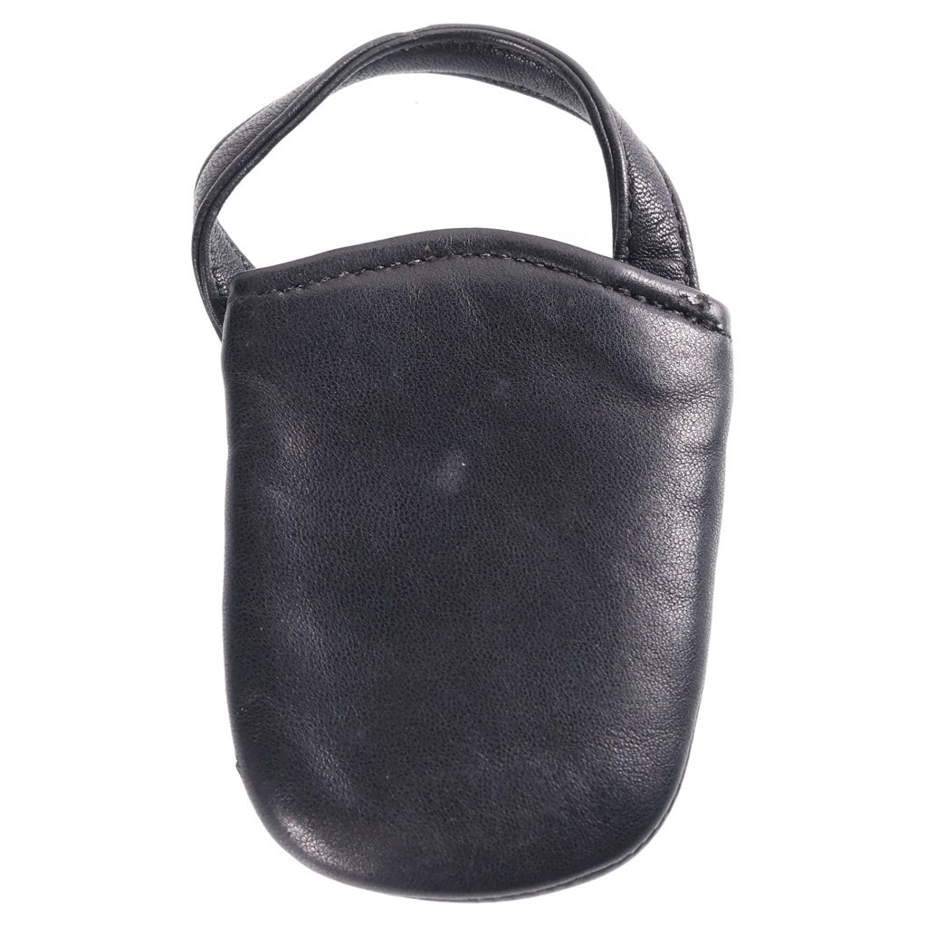 CHROME HEARTS(クロムハーツ) PHONE POUCH V1 クロスパッチ レザー携帯ケース ブラック