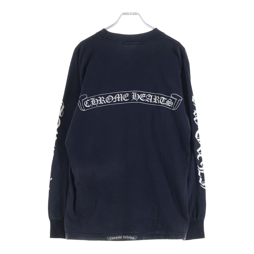 CHROME HEARTS(クロムハーツ) OLD CH SCROLL LOGO L/S TEE スクロールロゴ アームプリント 長袖Tシャツ ブラック