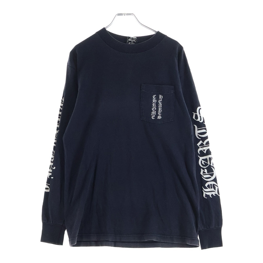 CHROME HEARTS(クロムハーツ) OLD CH SCROLL LOGO L/S TEE スクロールロゴ アームプリント 長袖Tシャツ ブラック