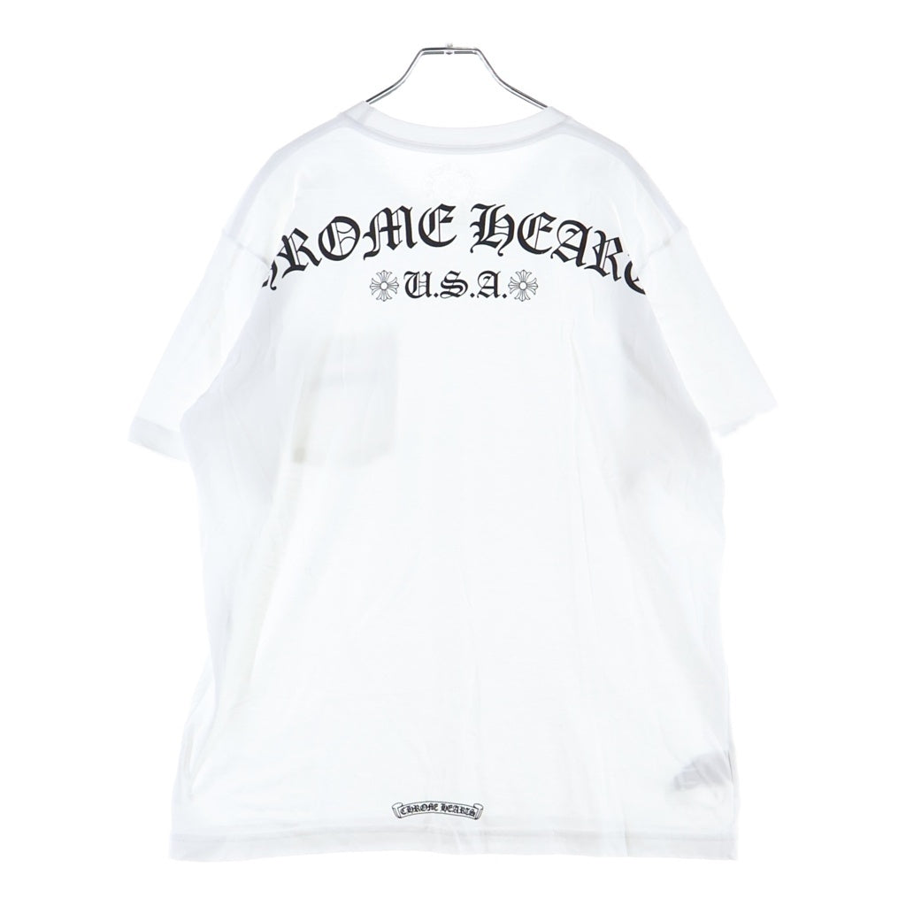 CHROME HEARTS(クロムハーツ) CH T-SHRT 1 バックロゴプリントTシャツ ホワイト/ブラック