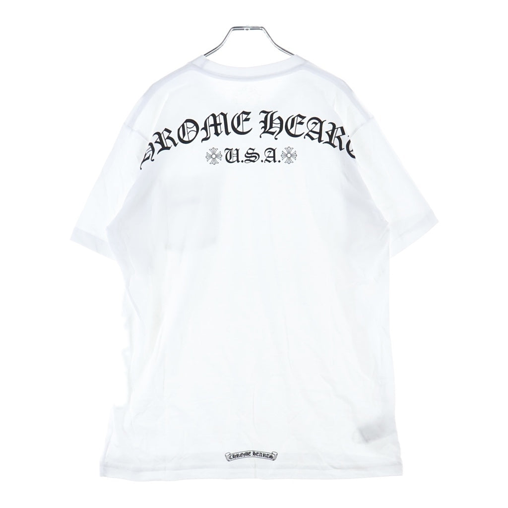 CHROME HEARTS(クロムハーツ) CH T-SHRT 1 バックロゴプリントTシャツ ホワイト/ブラック