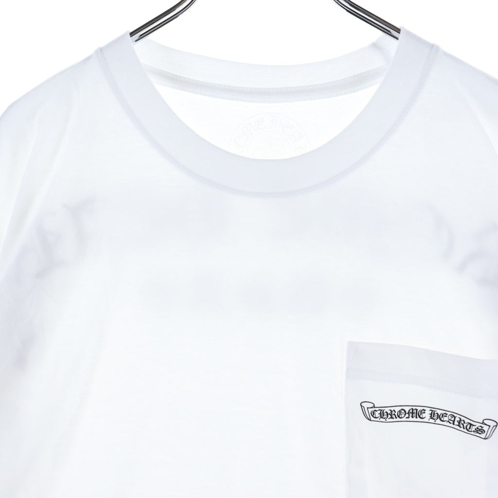 CHROME HEARTS(クロムハーツ) CH T-SHRT 1 バックロゴプリントTシャツ ホワイト/ブラック