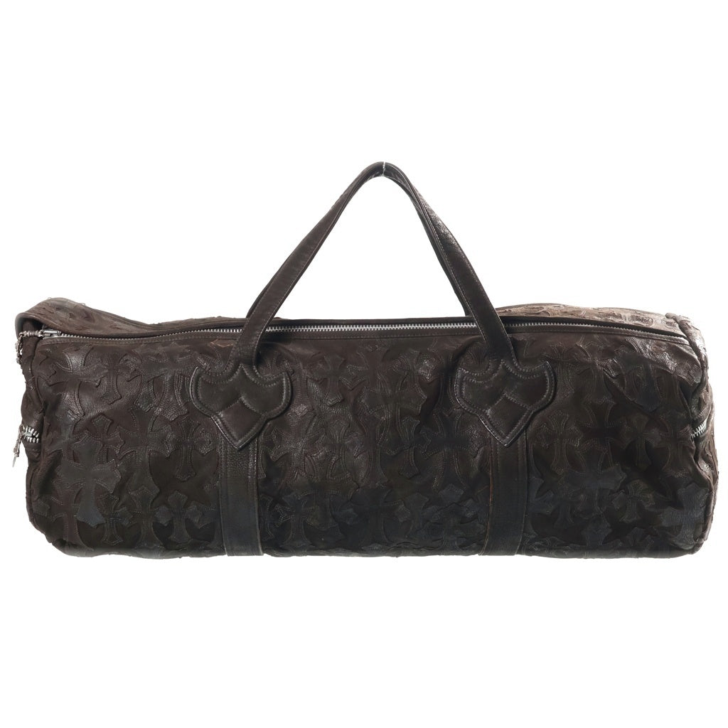 CHROME HEARTS(クロムハーツ) DUFFLE GYM BAG-CEME JAPAN LIMITED セメタリークロスパッチ 日本限定 ダガージップ レザーボストンバッグ