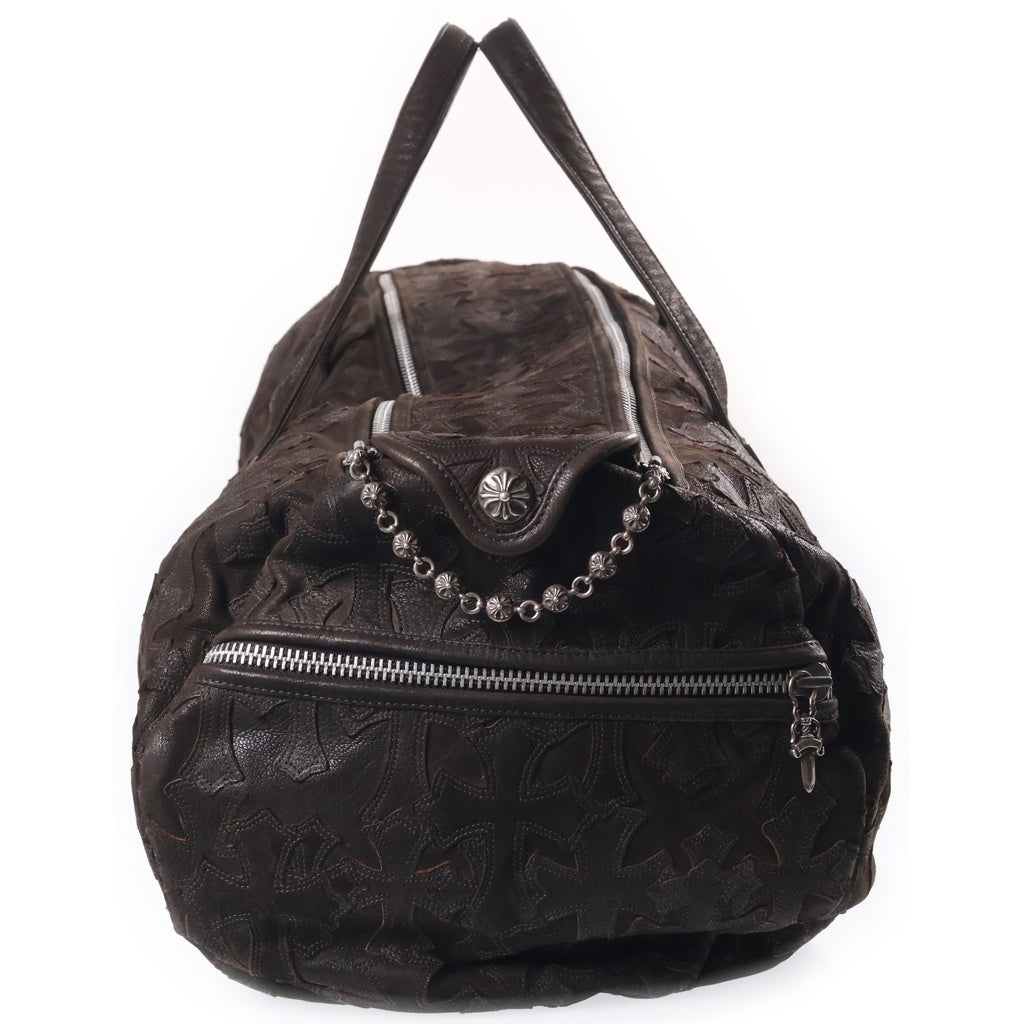 CHROME HEARTS(クロムハーツ) DUFFLE GYM BAG-CEME JAPAN LIMITED セメタリークロスパッチ 日本限定 ダガージップ レザーボストンバッグ