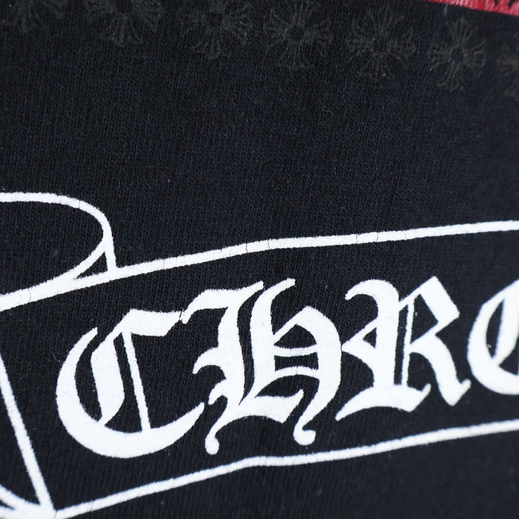 CHROME HEARTS(クロムハーツ) OLD AMERICAN FLAG DAGGER S/S TEE オールド 星条旗 ダガープリント クルーネック半袖Tシャツ カットソー ブラック