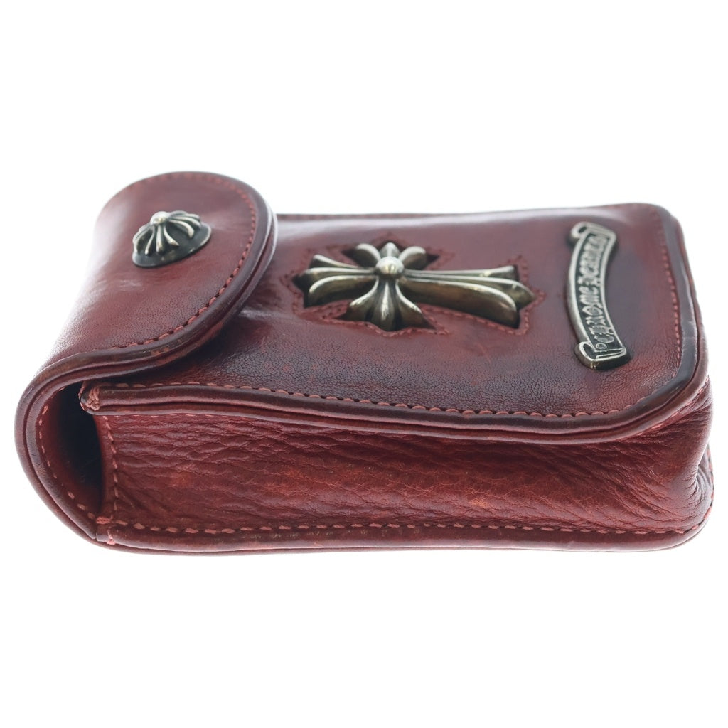 CHROME HEARTS(クロムハーツ) CH CROSS CIGARETTE CASE CHクロス シガレットケース 煙草入れ ワインレッド/シルバー