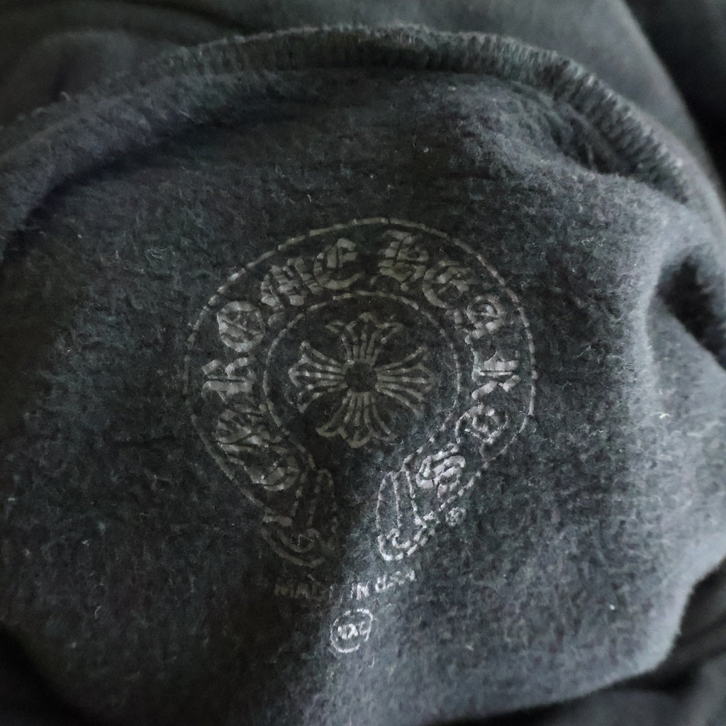 CHROME HEARTS(クロムハーツ) FRIENDS & FAMILY LIMITED SWTSHRT PLVR フレンズ&ファミリー アームフローラルグリッタープリント コットンジップアップパーカー ブラック/ブルー