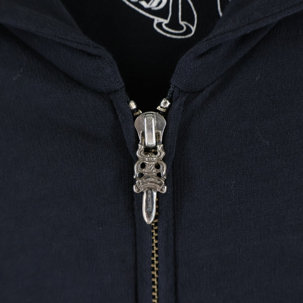 CHROME HEARTS(クロムハーツ) OLD SWTSHRT HD ZIP CHプラスプリントパーカー ブラック/ベージュ
