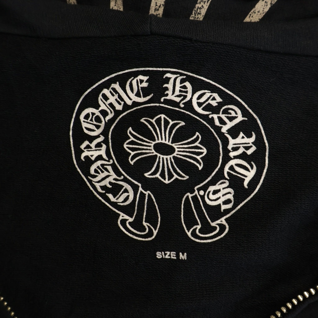 CHROME HEARTS(クロムハーツ) OLD SWTSHRT HD ZIP CHプラスプリントパーカー ブラック/ベージュ