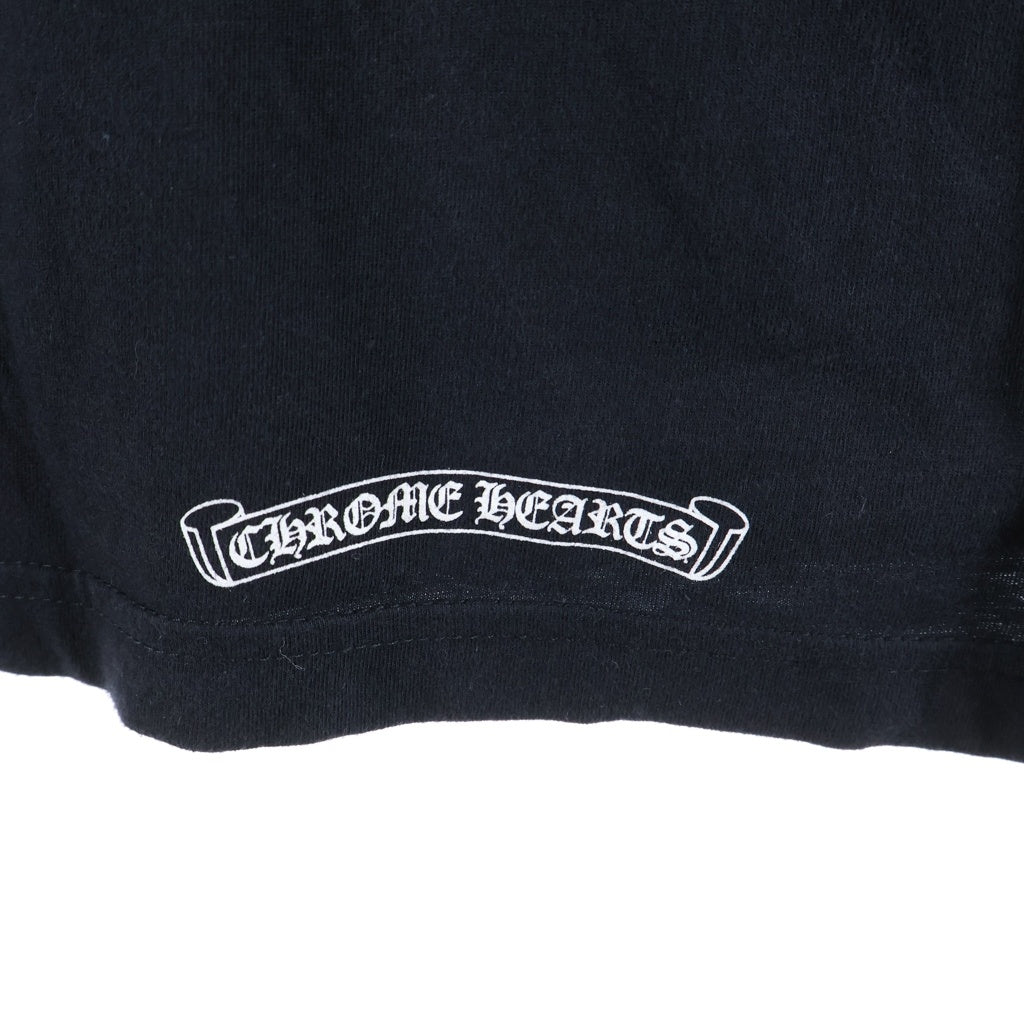 CHROME HEARTS(クロムハーツ) CH L S 1 スクロールラベルバックリント長袖カットソー ブラック/ホワイト