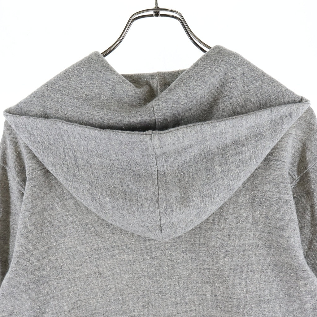 CHROME HEARTS(クロムハーツ) OLD 袖クロスパッチ付きハーフジップパーカー グレー