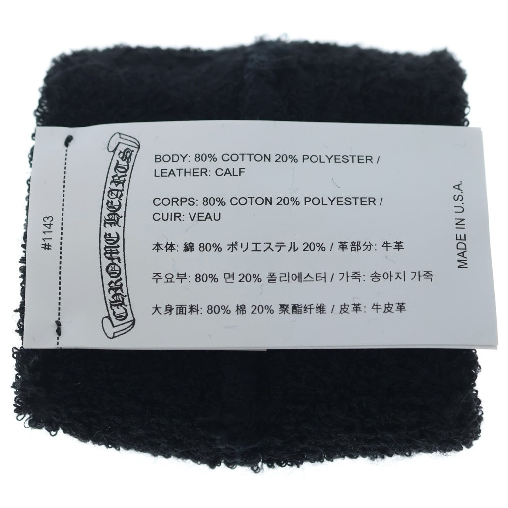 CHROME HEARTS(クロムハーツ) SWEATBAND WRIST ゼブラハラコクロスパッチリストバンド ブラック/ホワイト