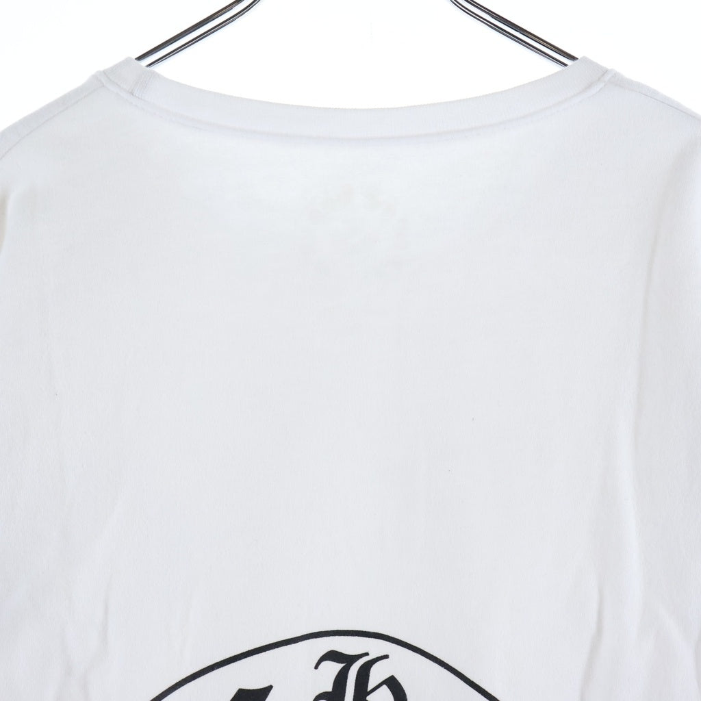CHROME HEARTS(クロムハーツ) SWTSHRT PLVR バックホースシュー袖フローラルプリントスウェット ホワイト